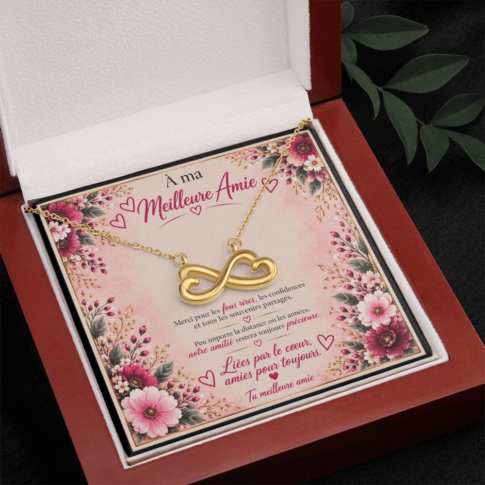 💗 À Ma Meilleure Amie – Collier Cœur Infini « Liées pour Toujours »