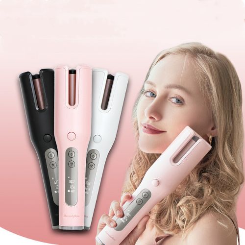 CurlMagic lisseur boucleur 2-en-1 avec revêtement céramique, écran LCD et format USB nomade