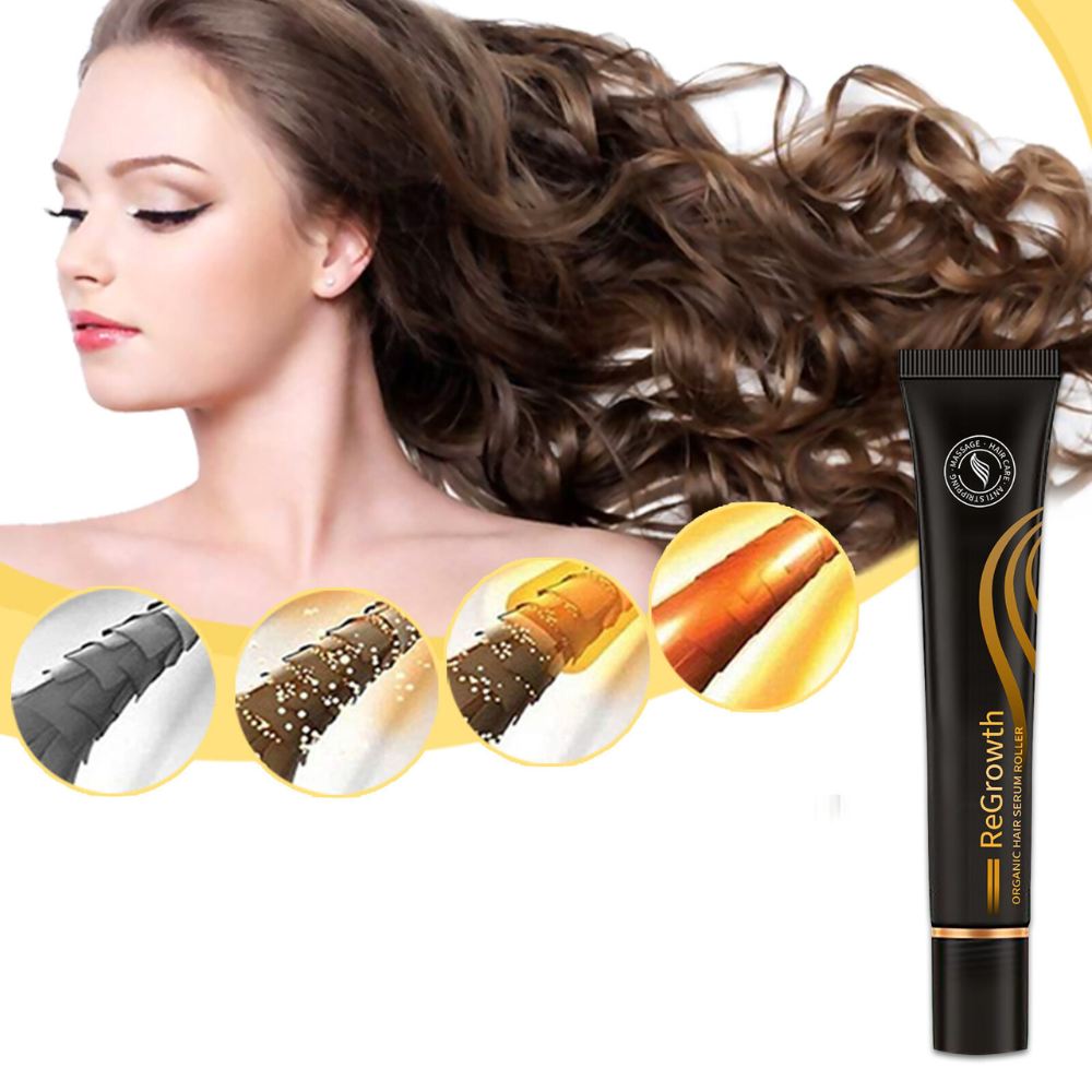 ForceRacine sérum densifiant pour cuir chevelu avec roller applicateur pour cheveux fins et clairsemés