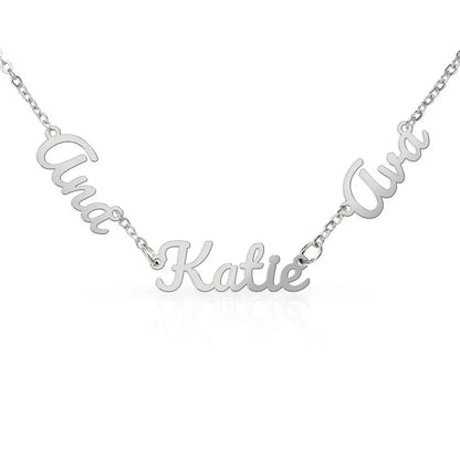 💕 Collier 2 ou 3 Prénoms Personnalisé