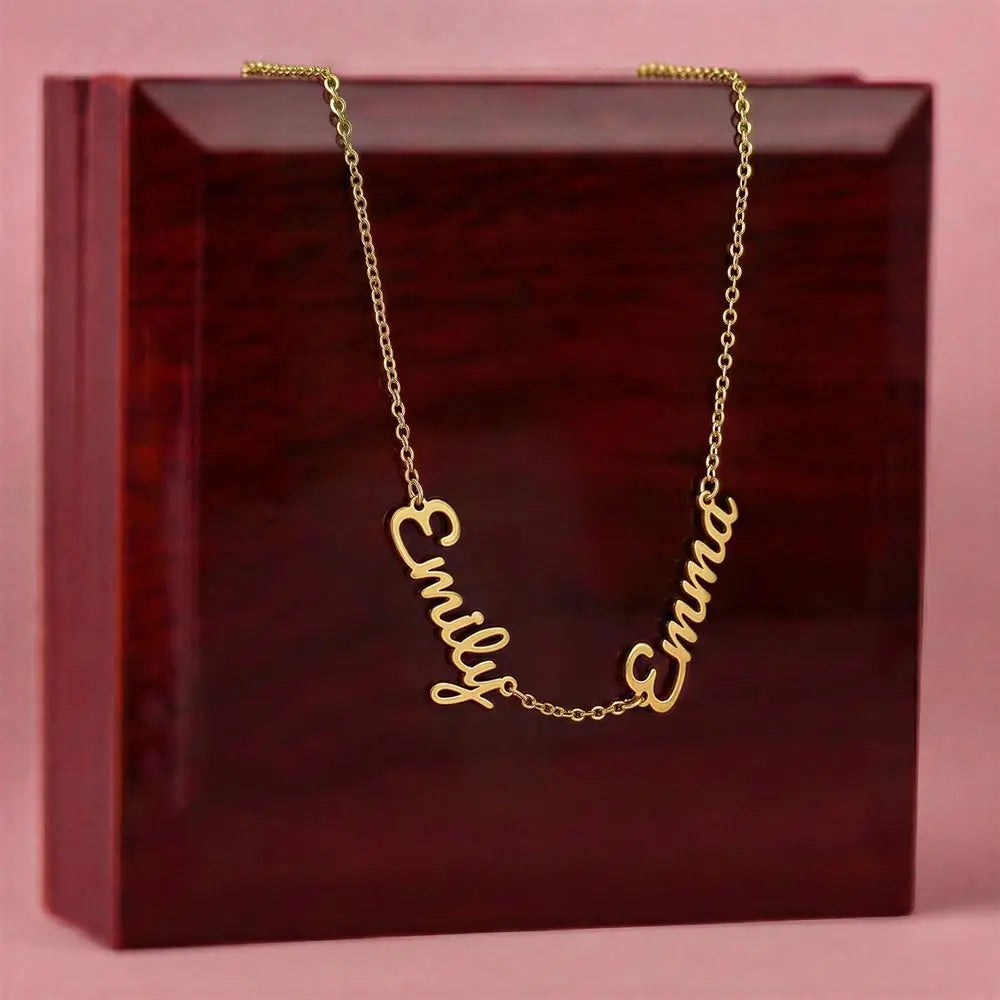 💕 Collier 2 ou 3 Prénoms Personnalisé