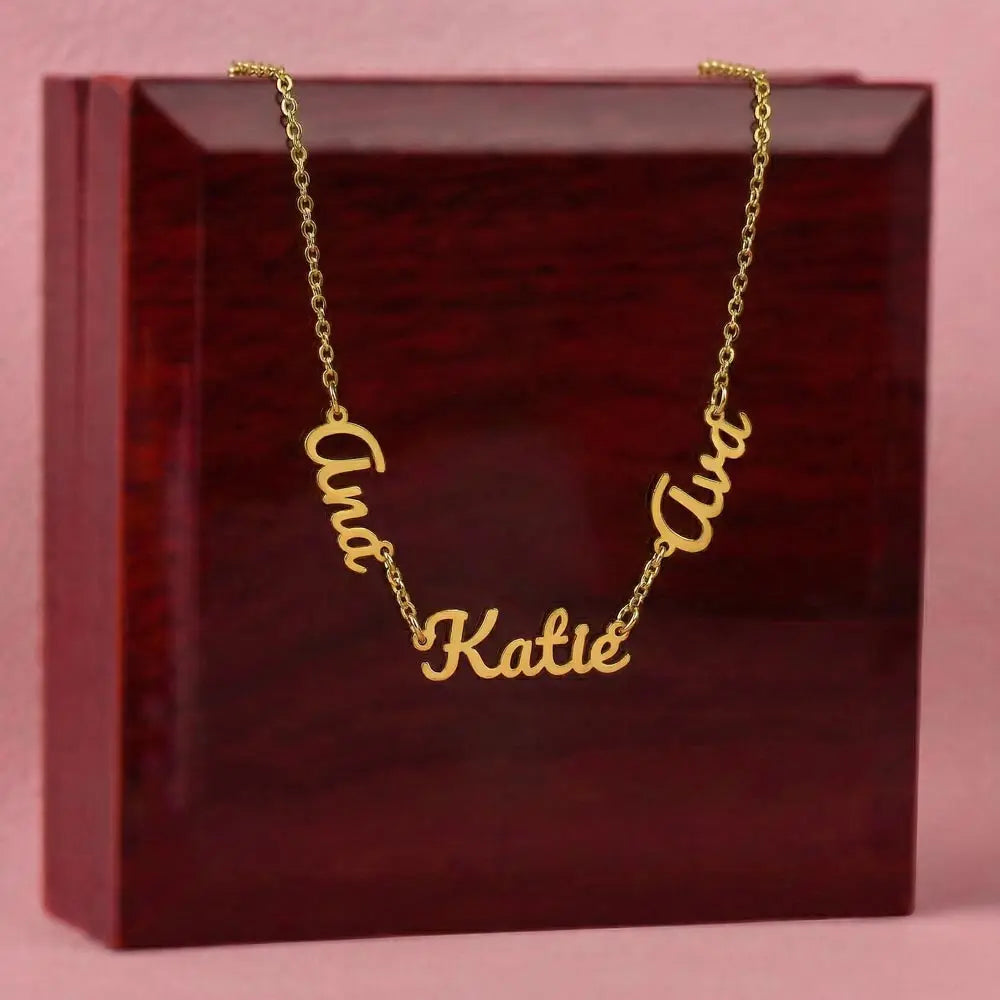 💕 Collier 2 ou 3 Prénoms Personnalisé