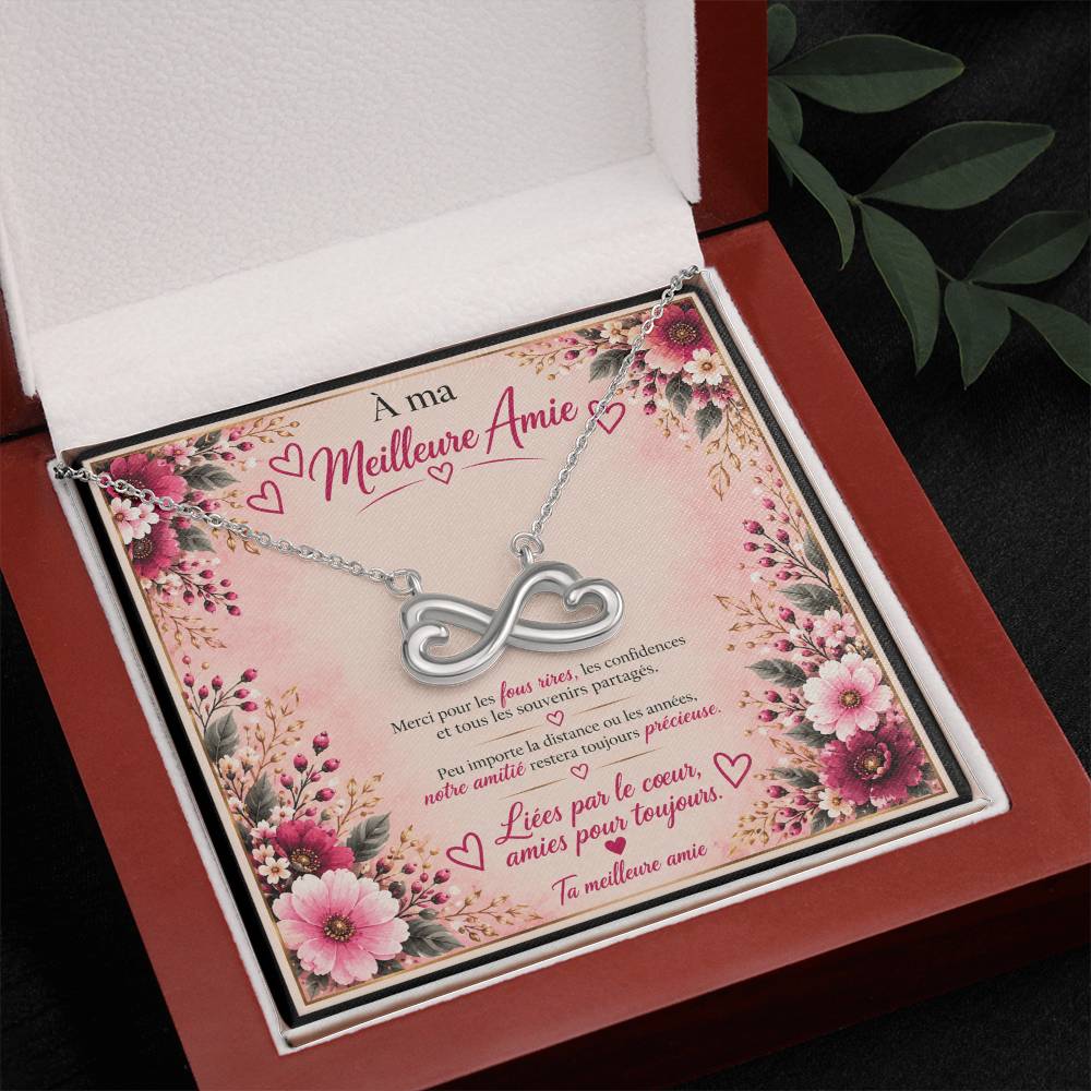 💗 À Ma Meilleure Amie – Collier Cœur Infini « Liées pour Toujours »
