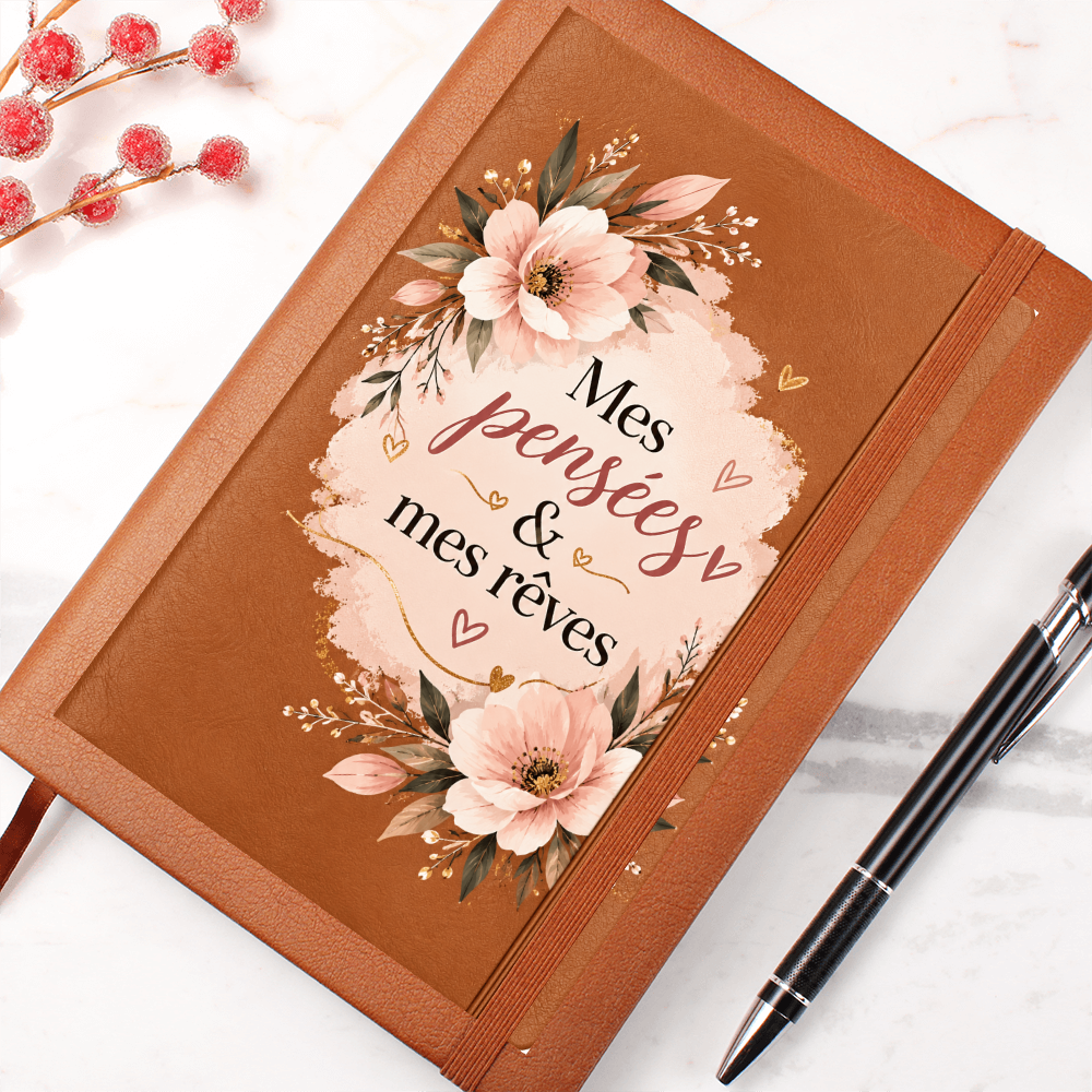 📖 Journal en Cuir - 🌸Mes pensées & mes rêves