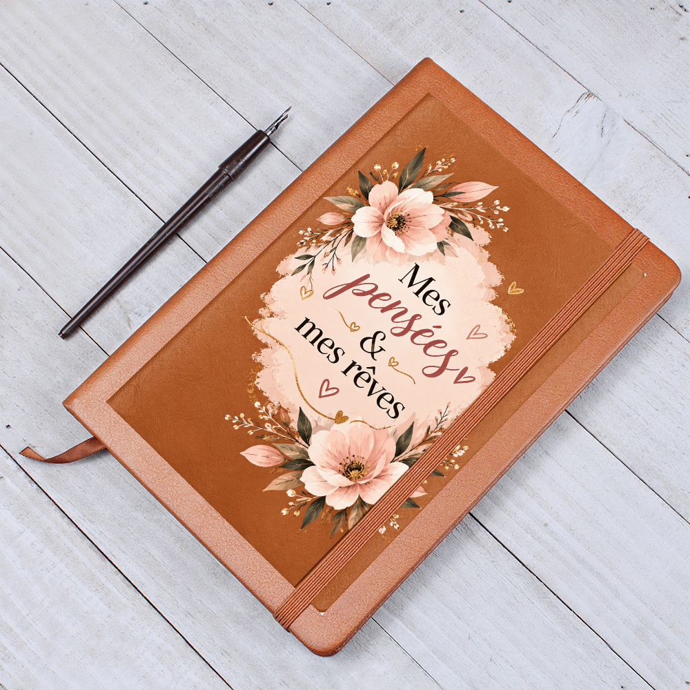 📖 Journal en Cuir - 🌸Mes pensées & mes rêves