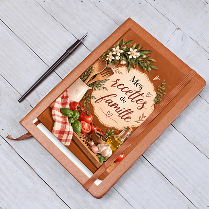 📖 Journal en Cuir -🍲 Mes Recettes de Famille