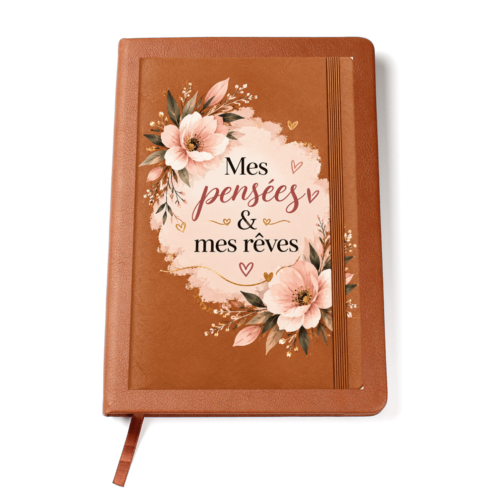 📖 Journal en Cuir - 🌸Mes pensées & mes rêves