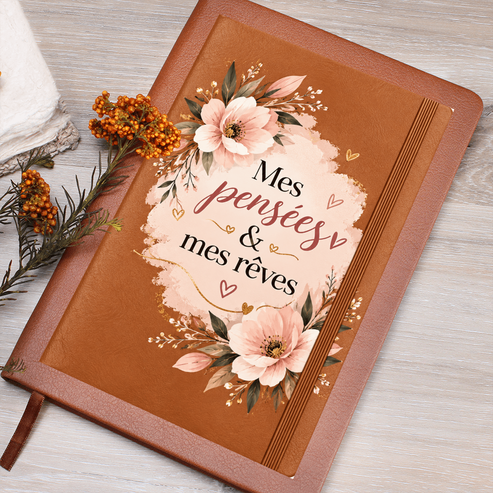 📖 Journal en Cuir - 🌸Mes pensées & mes rêves