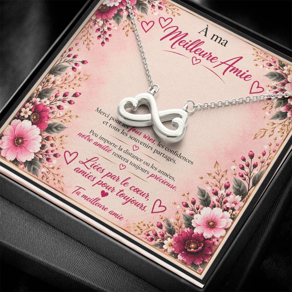 💗 À Ma Meilleure Amie – Collier Cœur Infini « Liées pour Toujours »