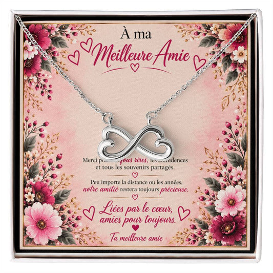💗 À Ma Meilleure Amie – Collier Cœur Infini « Liées pour Toujours »