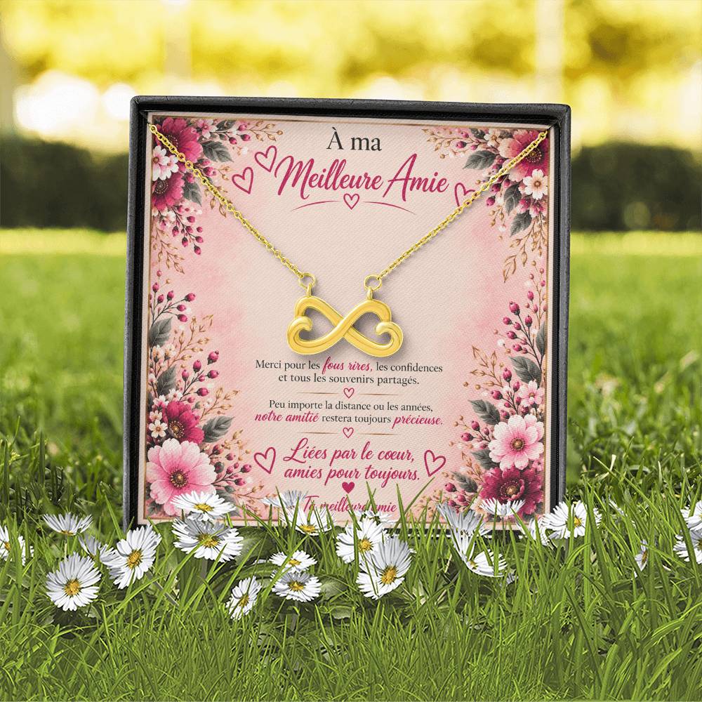 💗 À Ma Meilleure Amie – Collier Cœur Infini « Liées pour Toujours »
