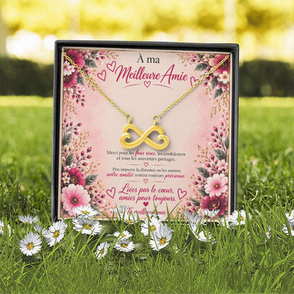 💗 À Ma Meilleure Amie – Collier Cœur Infini « Liées pour Toujours »
