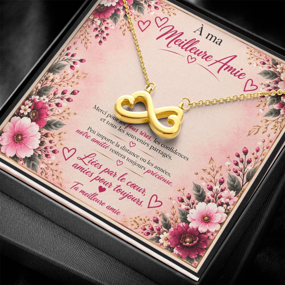 💗 À Ma Meilleure Amie – Collier Cœur Infini « Liées pour Toujours »