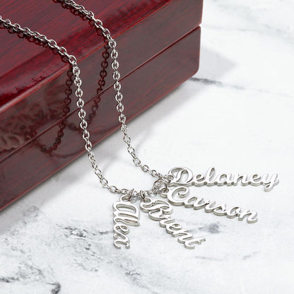 💕 Collier Multi-Prénoms Personnalisé