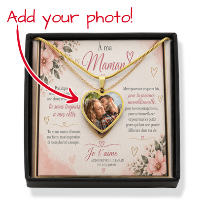 ❤️ To My Mom – Personalized Photo Heart Necklace